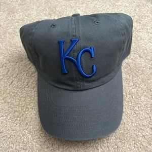 Gray Kansas City Royals Cap with Blue Embroidery